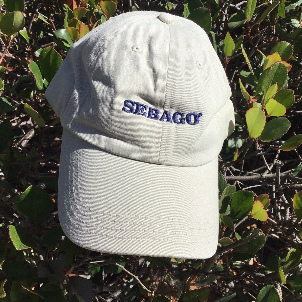 Sebago Cream Baseball Cap with Navy Embroidered Logo